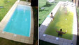 Cor da piscina do programa Gran Hermano chama atenção na web: 'Rio Tietê' (Fotos de Reprodução/Twitter)